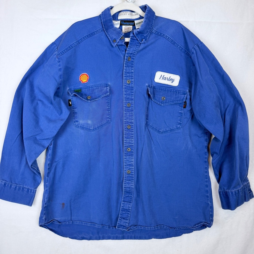 Workrite FR Flame Resistant Work Pants Mens 38x30 Blue HRC 2 Indura USA
